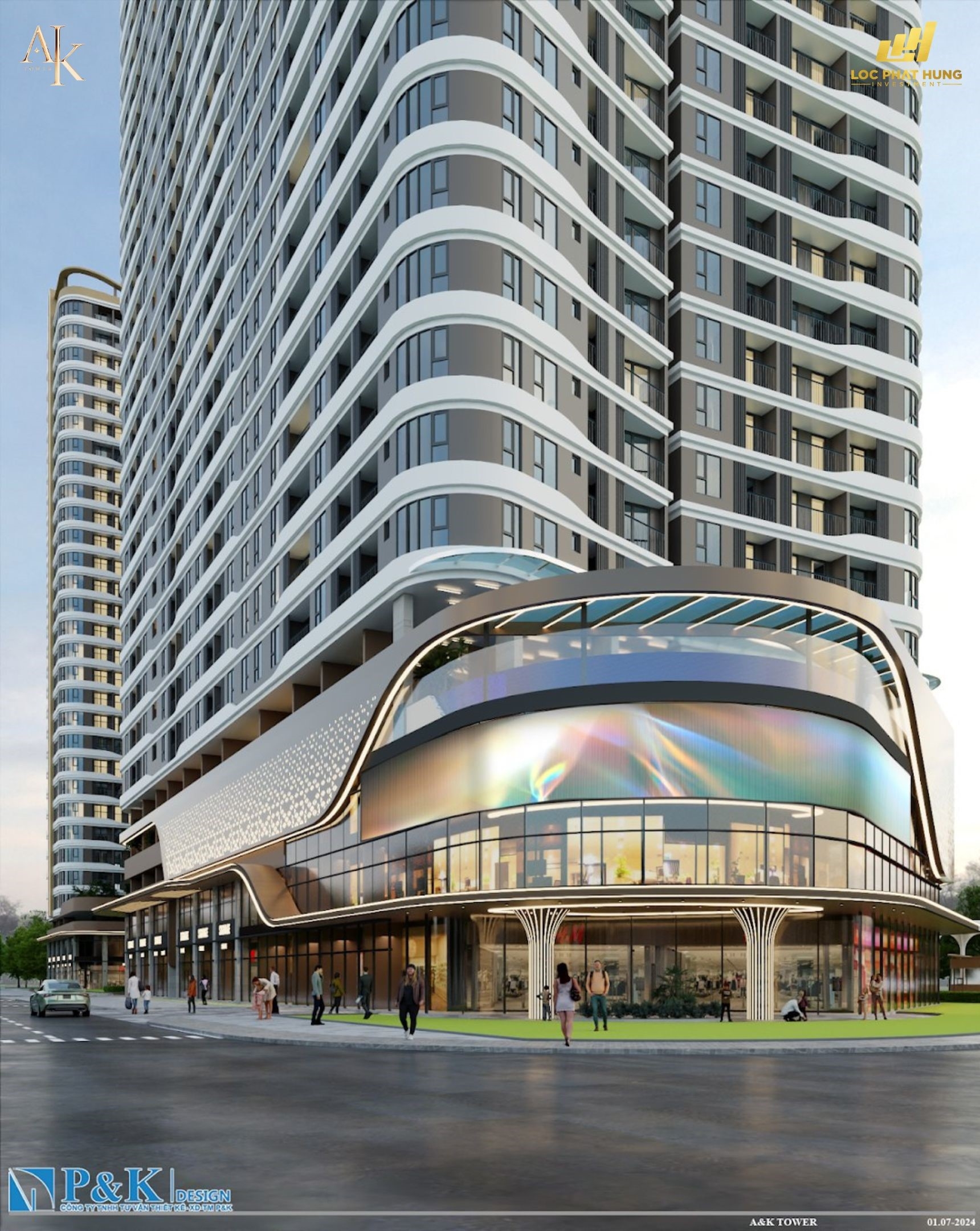 Thiết kế mặt ngoài Dự Án A&K Tower OBC Holdings Thiết kế mặt ngoài Dự Án A&K Tower OBC Holdings