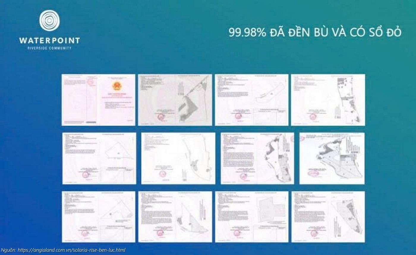 Pháp Lý Solaria Rise Waterpoint: An Toàn Tuyệt Đối, Sổ Hồng Lâu Dài