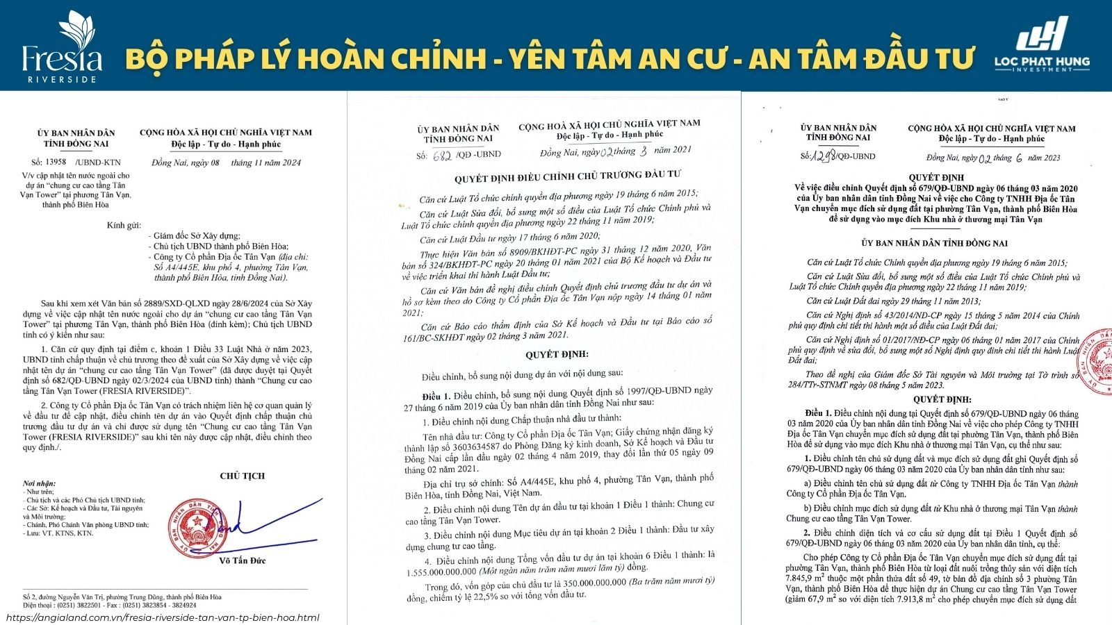 Pháp lý dự án Fresia Riverside Pháp lý dự án Fresia Riverside