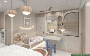 Phoi Canh Noi That Can Ho 1pn Art Stella Thiet Ke Hi