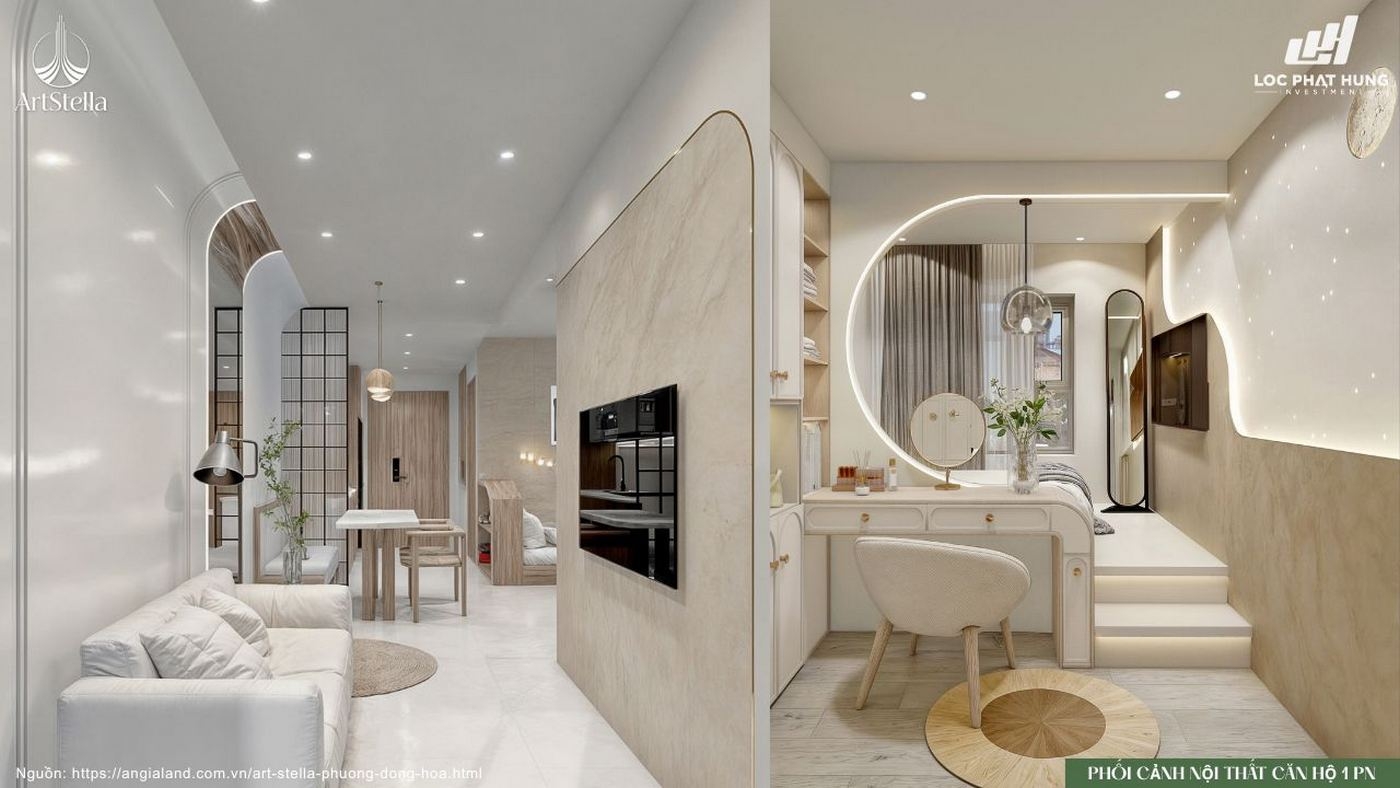 Phoi Canh Noi That Can Ho 1pn Art Stella Thiet Ke Hien Dai 1 Phoi Canh Noi That Can Ho 1pn Art Stella Thiet Ke Hien Dai 1