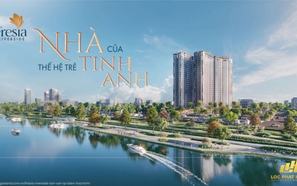 Phối cảnh tổng thể dự án Fresia Riverside Biên Hoà