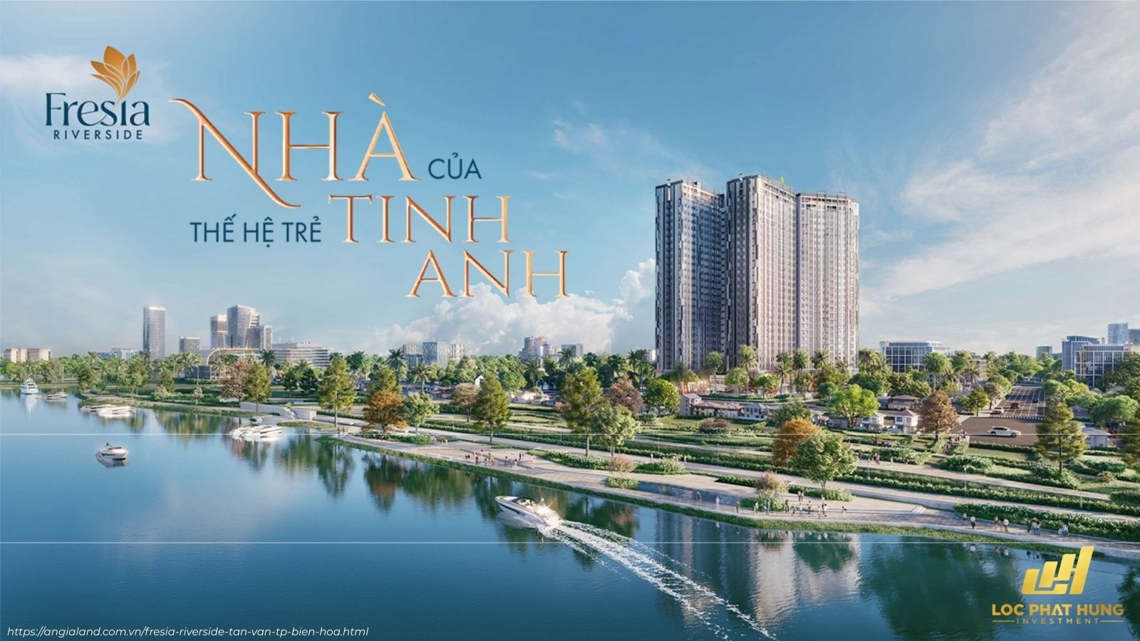 Phối cảnh tổng thể dự án Fresia Riverside Biên Hoà