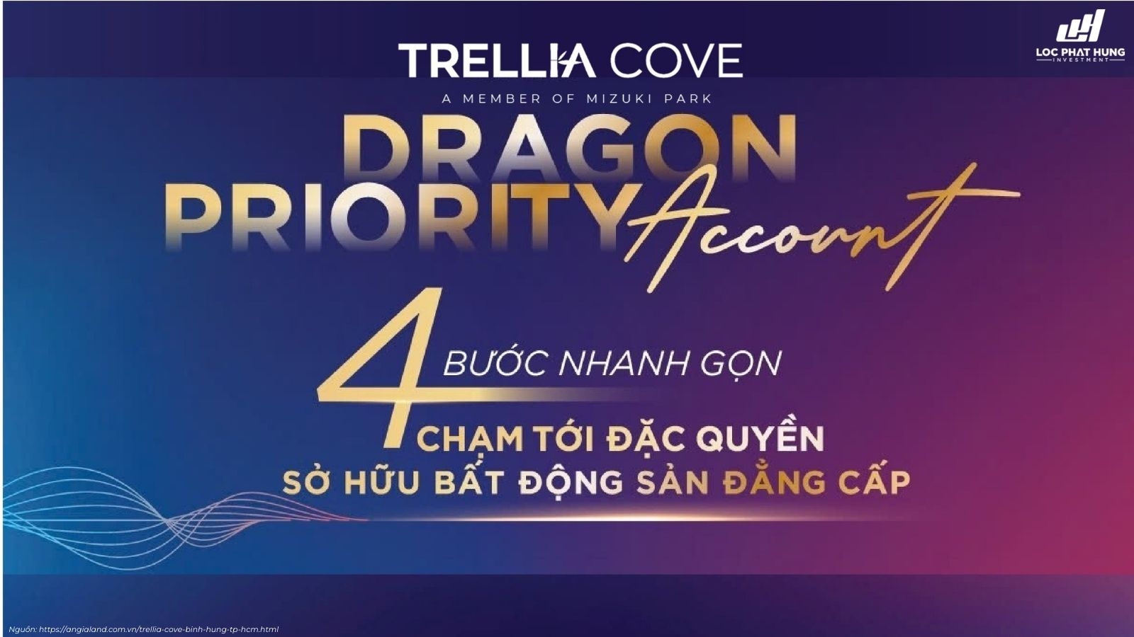 Phương thức thanh toán - mở tài khoản Dragon dự án Trellia Cove Bình Chánh