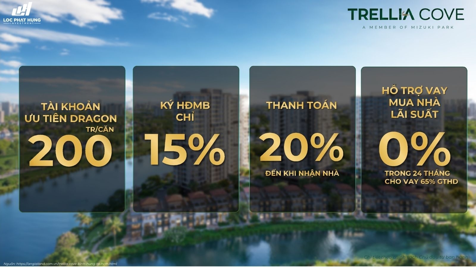 Phương thức thanh toán dự án Trellia Cove