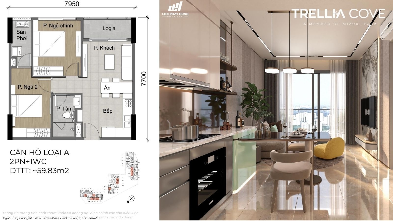 Thiết kế căn hộ dự án Trellia Cove Bình Chánh