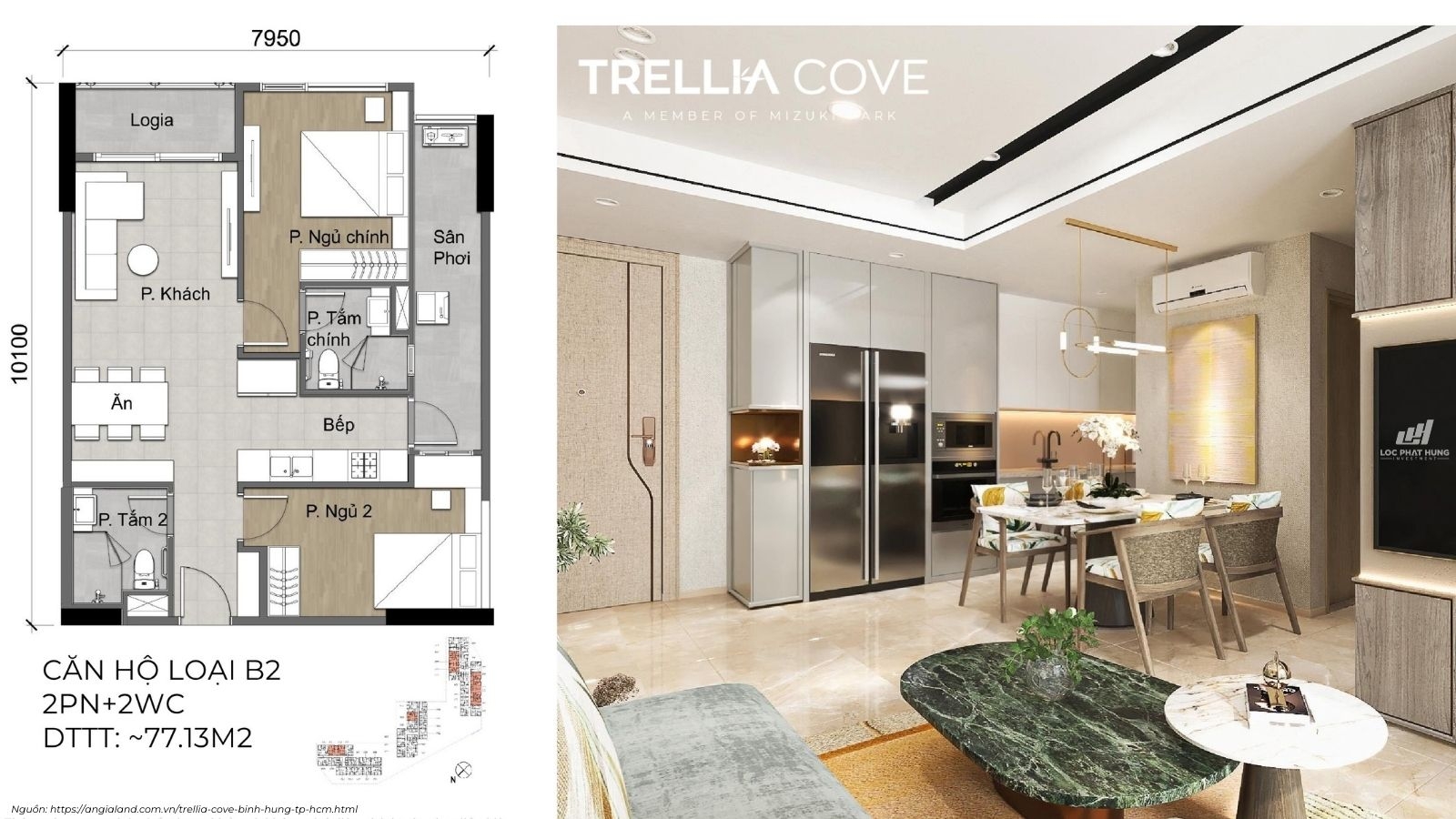 Thiết kế căn hộ dự án Trellia Cove Bình Chánh