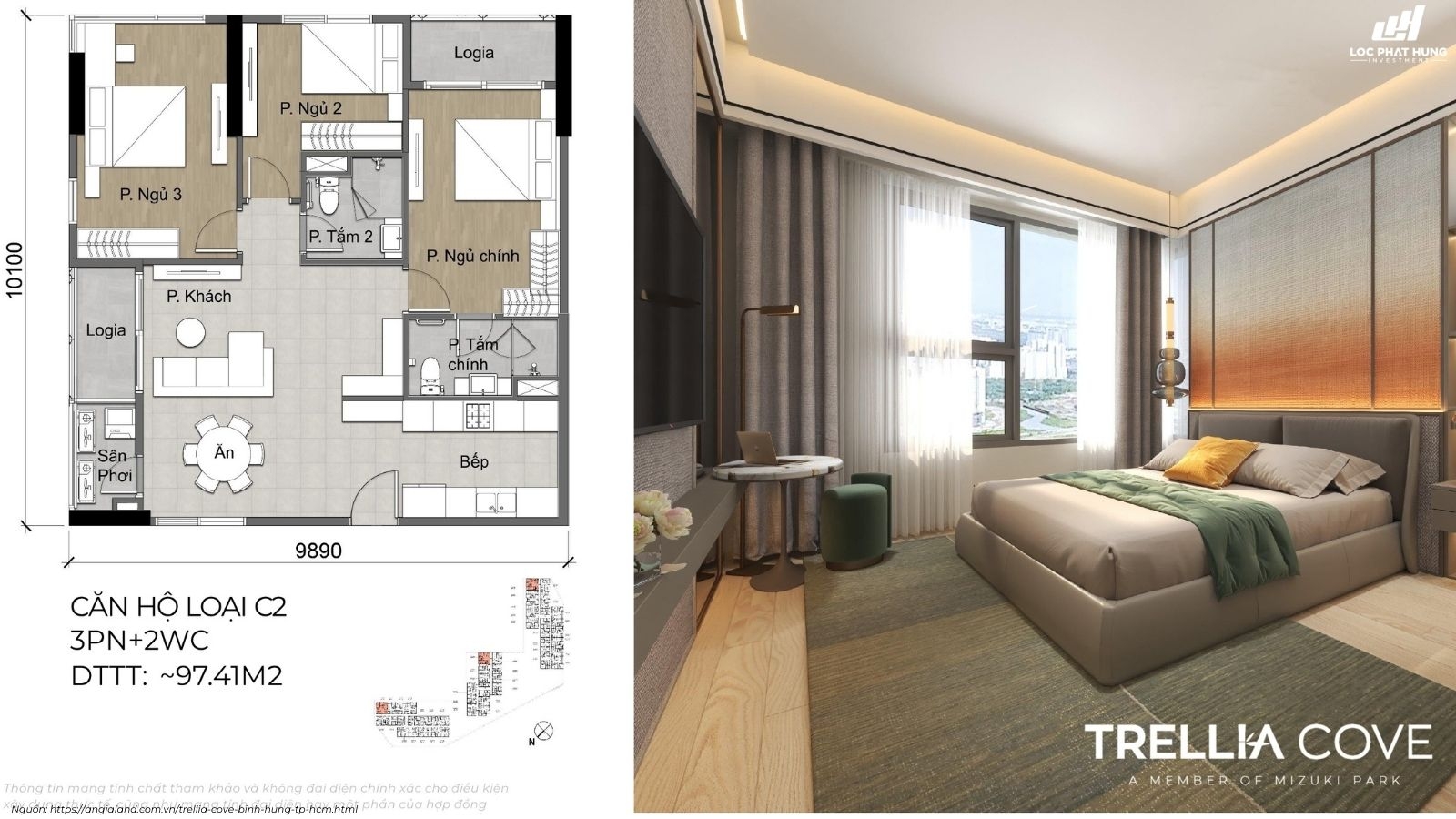 Thiết kế căn hộ dự án Trellia Cove Bình Chánh