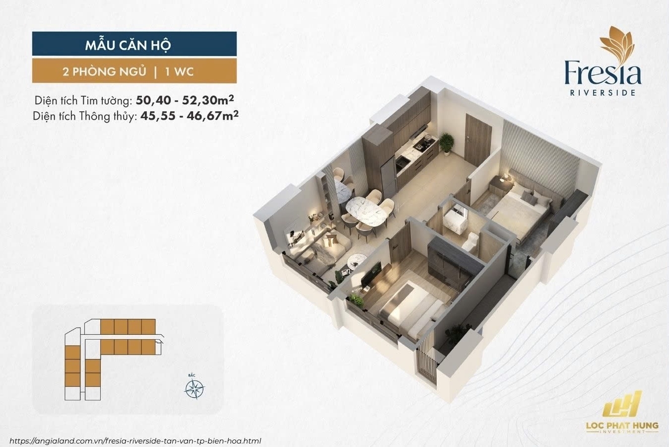 Thiết kế căn hộ Fresia Riverside Thiết kế căn hộ Fresia Riverside