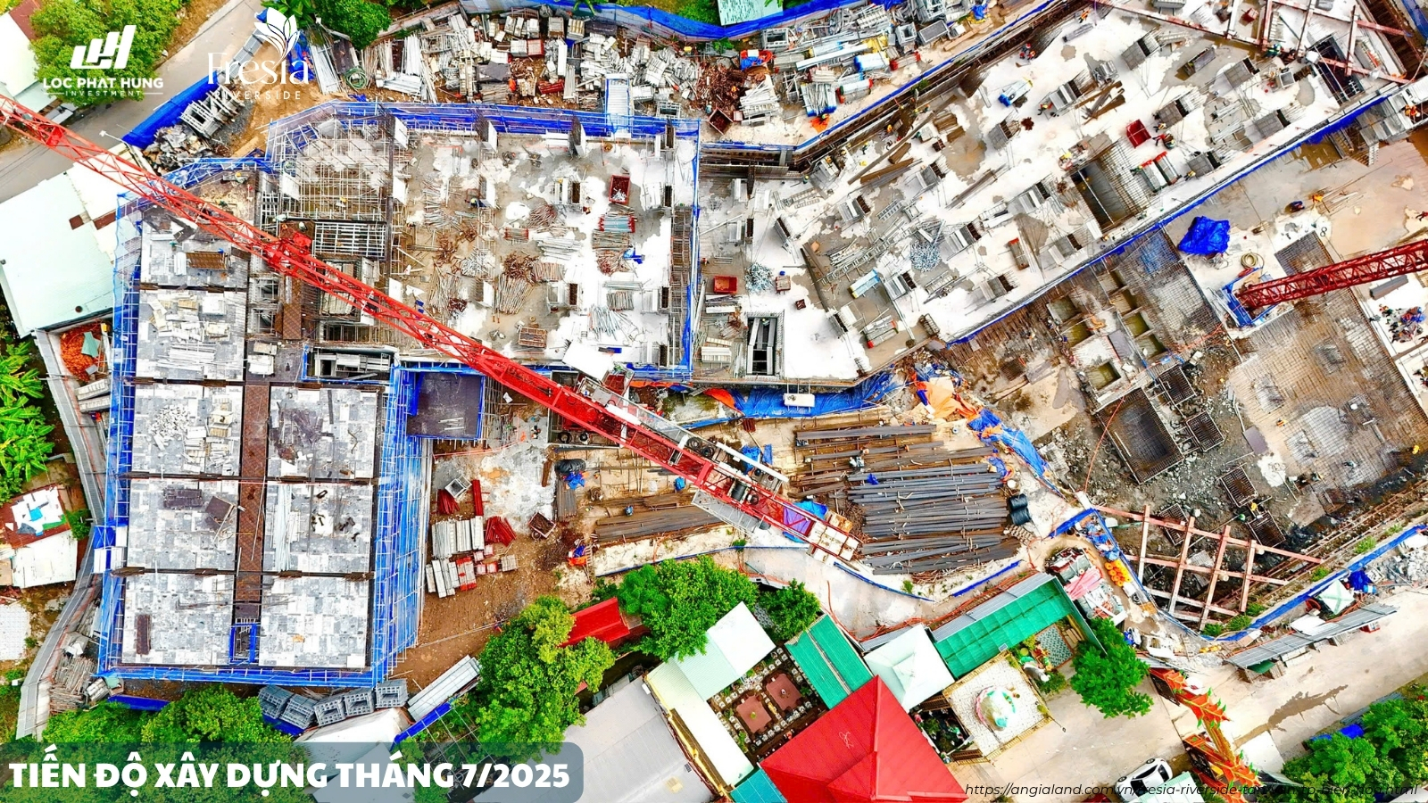 Tiến độ xây dựng tháng 7/2025 dự án Fresia Riverside Biên Hoà Tiến độ xây dựng tháng 7/2025 dự án Fresia Riverside Biên Hoà