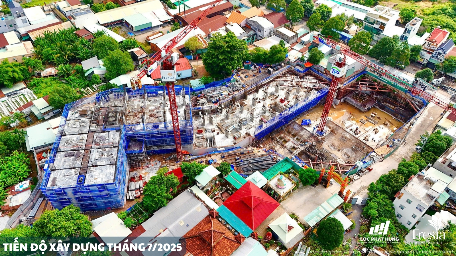 Tiến độ xây dựng tháng 7/2025 dự án Fresia Riverside Biên Hoà Tiến độ xây dựng tháng 7/2025 dự án Fresia Riverside Biên Hoà