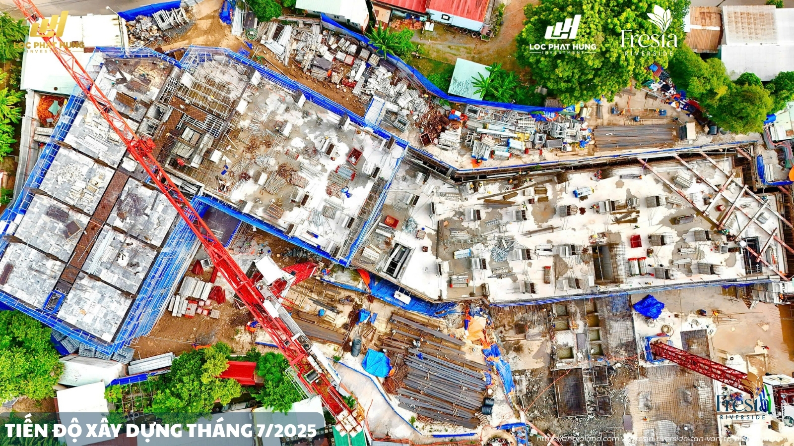 Tiến độ xây dựng tháng 7/2025 dự án Fresia Riverside Biên Hoà Tiến độ xây dựng tháng 7/2025 dự án Fresia Riverside Biên Hoà