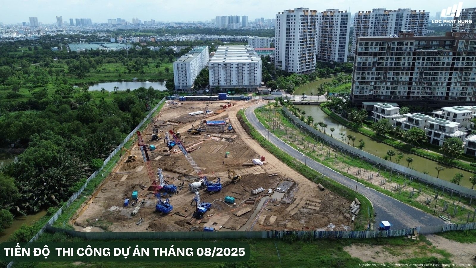 Tiến độ thi công tháng 8/2025 dự án Trelllia Cove