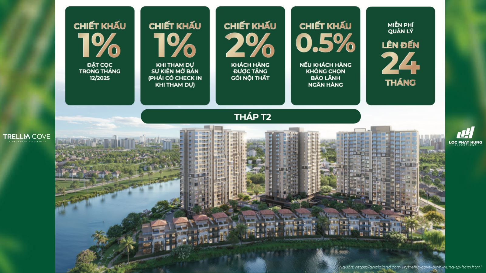 Lịch thanh toán Tháp T2 dự án Trella Cove (từ tháng 11/2025)