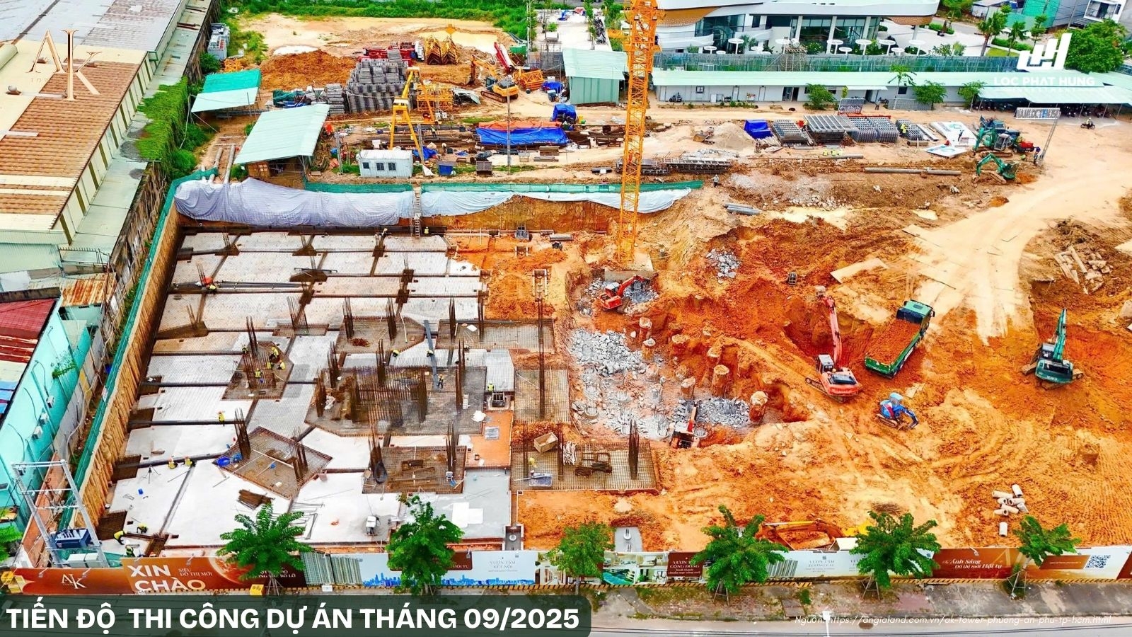 Tiến độ thi công tháng 09/2025 dự án A&K Tower phường An Phú Tiến độ thi công tháng 09/2025 dự án A&K Tower phường An Phú