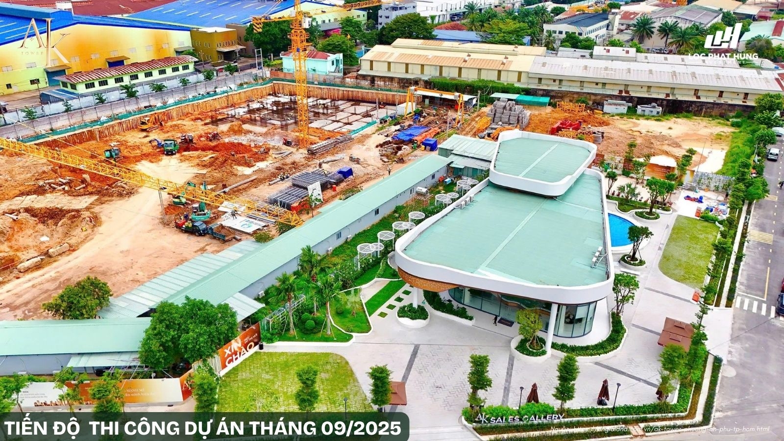Tiến độ thi công tháng 09/2025 dự án A&K Tower phường An Phú Tiến độ thi công tháng 09/2025 dự án A&K Tower phường An Phú