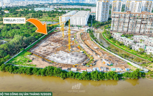 Tiến độ xây dựng tháng 11/2025 dự án Trellia Cove - Chủ đầu tư Nam Long