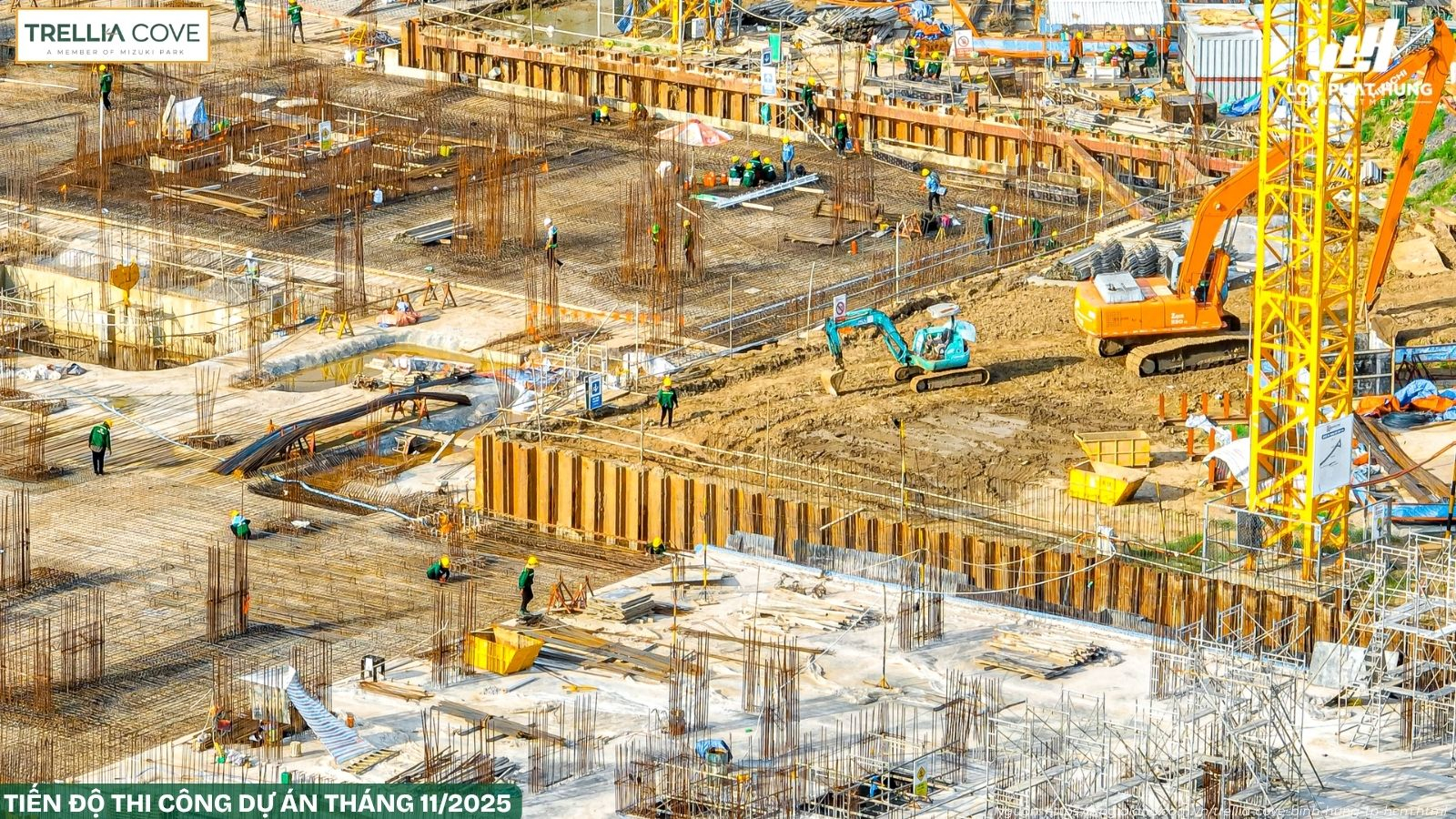 Tiến độ xây dựng tháng 11/2025 dự án Trellia Cove - Chủ đầu tư Nam Long