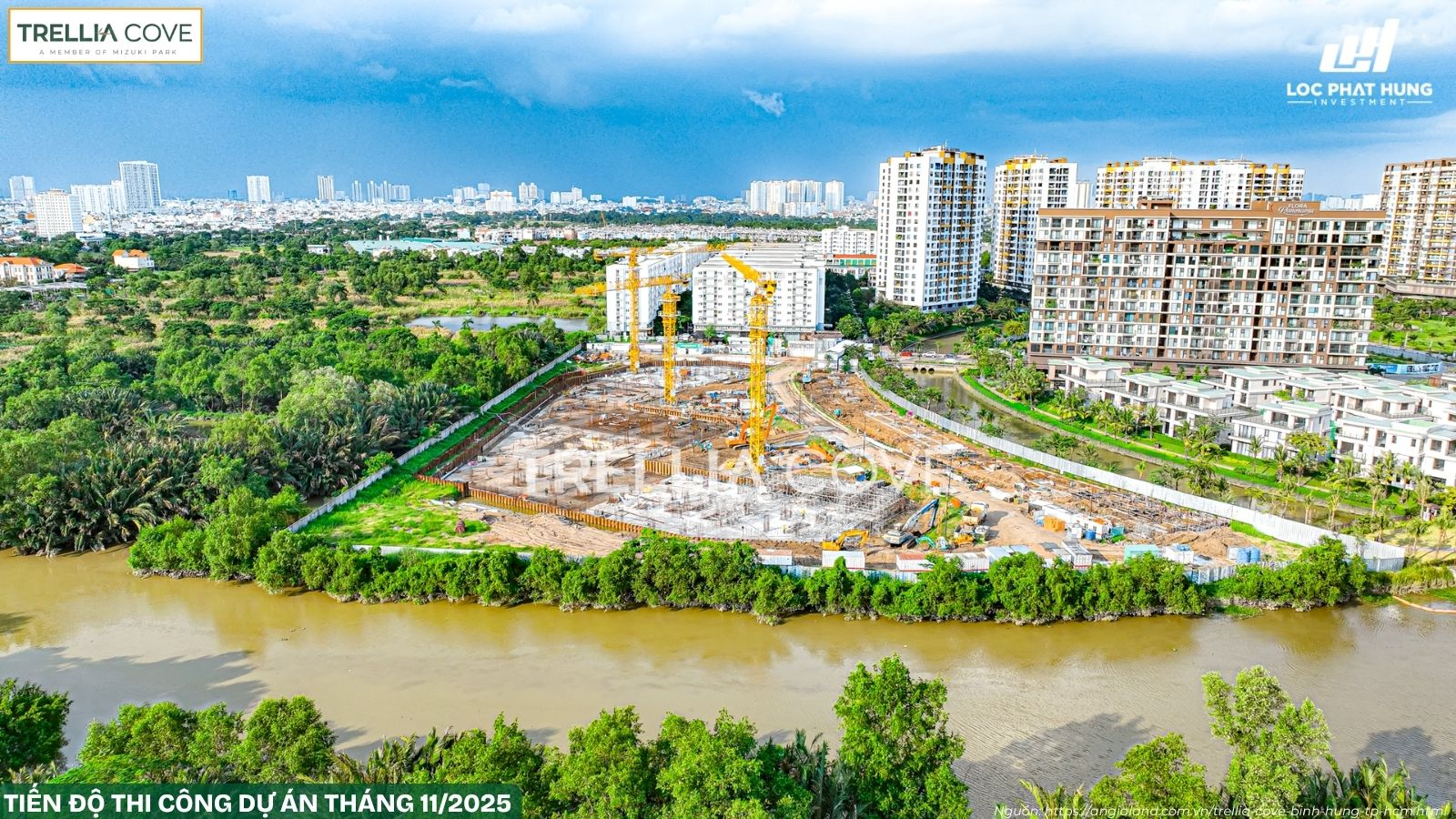 Tiến độ xây dựng tháng 11/2025 dự án Trellia Cove - Chủ đầu tư Nam Long