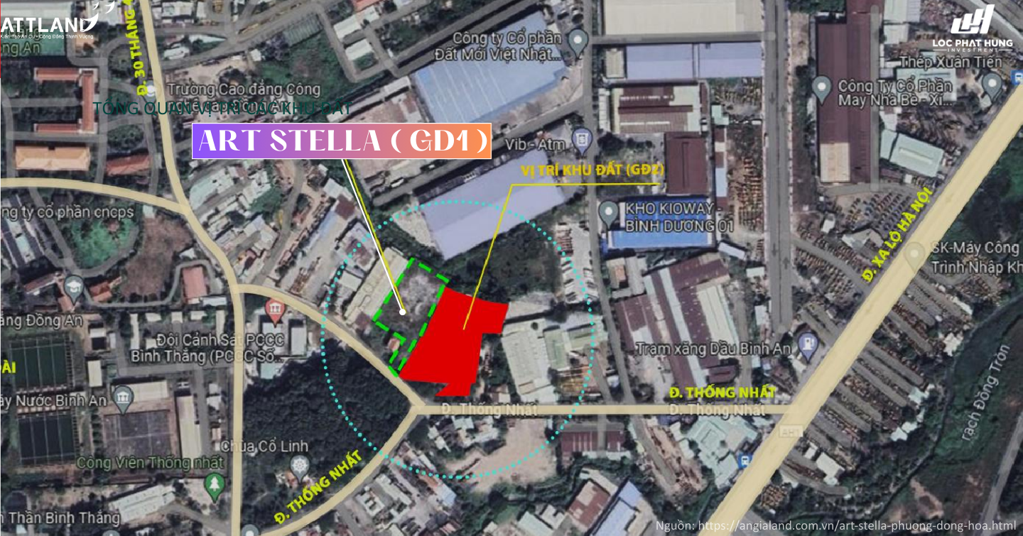 Vị Trí Art Stella Dĩ An | Phân Tích Tiềm Năng Từ Đường Thống Nhất