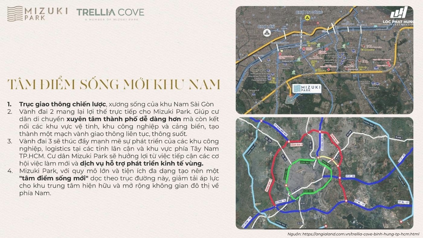 Vị Trí Trellia Cove Mizuki Park | Tâm Điểm Kết Nối Nam Sài Gòn