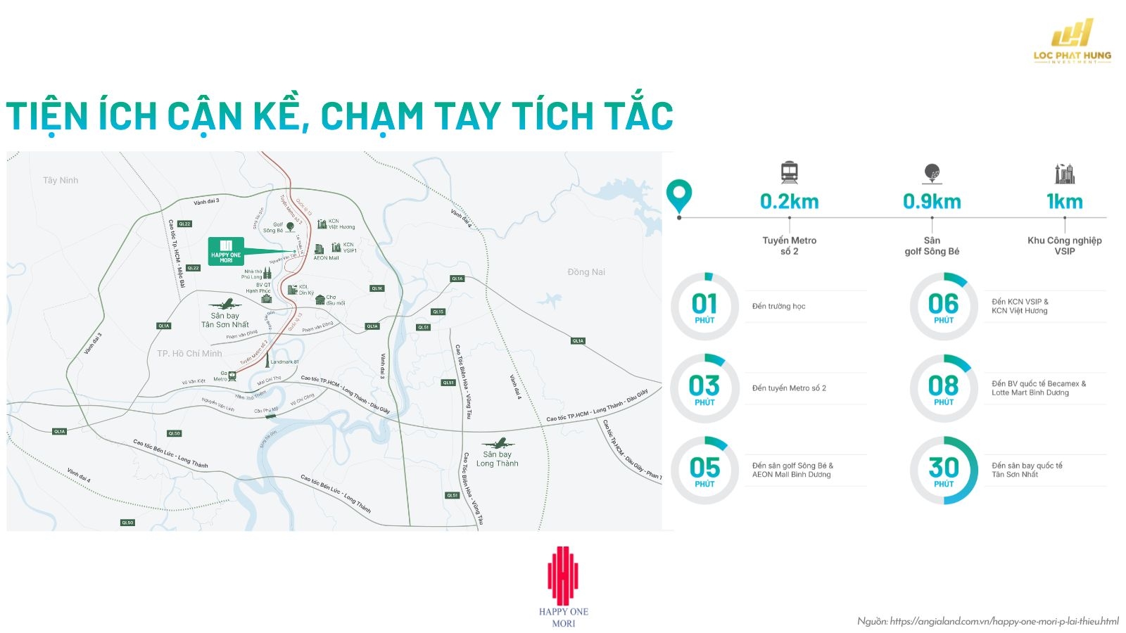 Sơ đồ vị trí kết nối vùng của dự án căn hộ Happy One Mori tại Lái Thiêu, TP.HCM