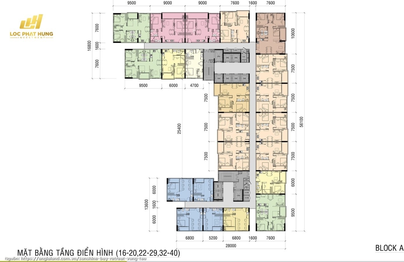 Mặt Bằng Tầng Điển Hình 16 40 Block A Sunshine Bay Retreat