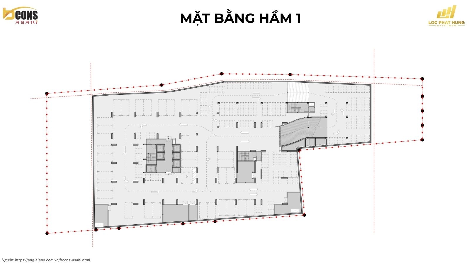 Mặt bằng tầng điển hình dự án Bcons Asahi