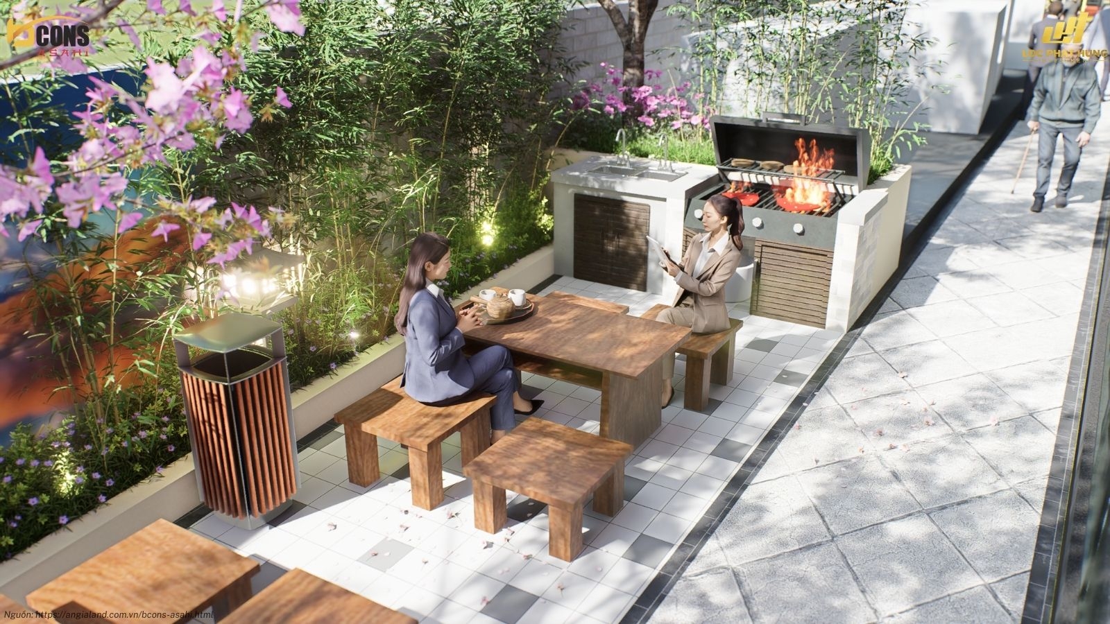 Tiện ích BBQ căn hộ Bcons Asahi Dĩ An