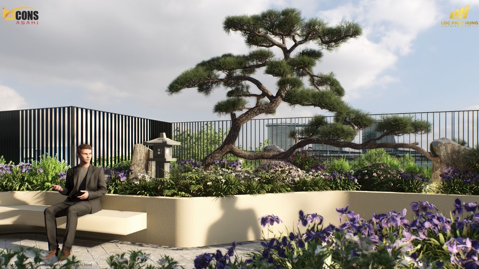 Lối đi dạo bộ dự án căn hộ Bcons Asahi Dĩ An