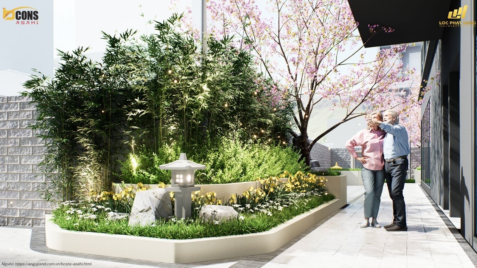 Lối đi dạo bộ dự án căn hộ Bcons Asahi Dĩ An
