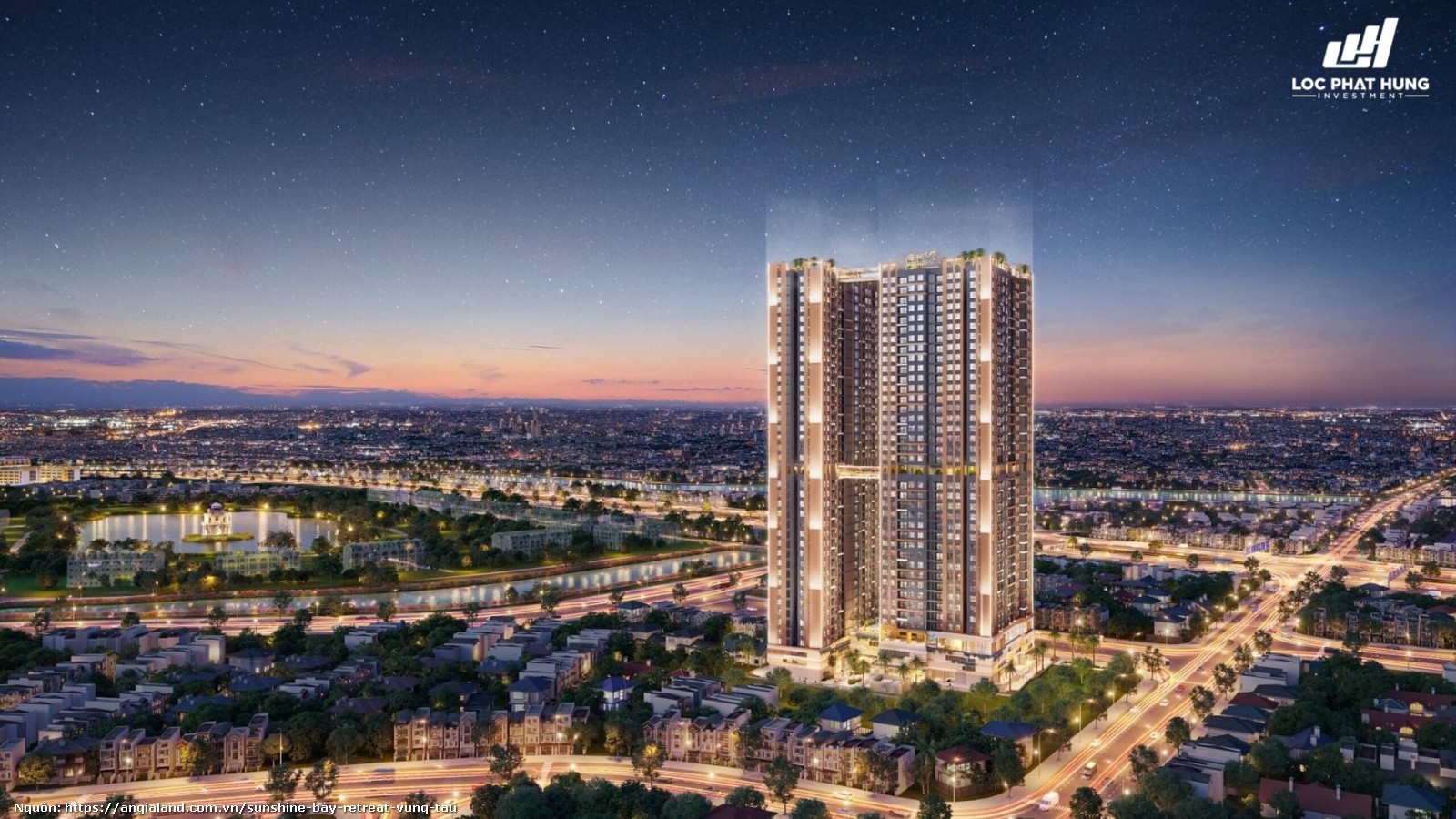 Phối Cảnh Tổng Quan Dự Án Sunshine Bay Retreat Vũng Tàu Về Đêm