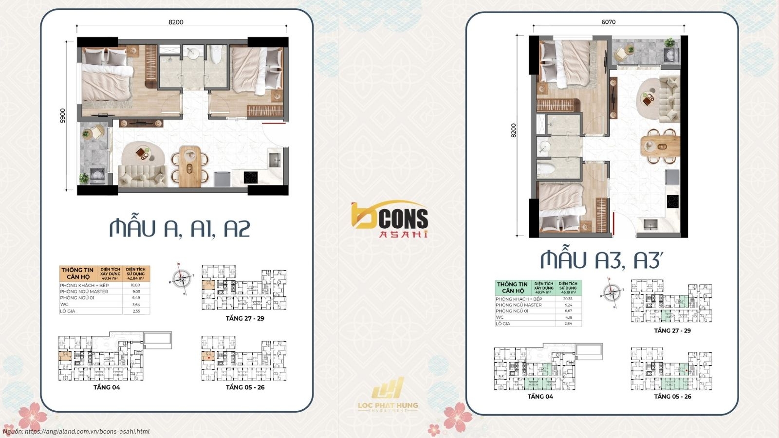 Thiết kế căn hộ dự án Bcons Asahi