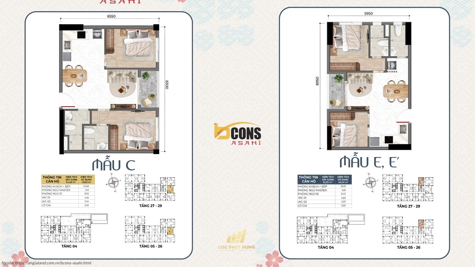 Thiết kế căn hộ dự án Bcons Asahi