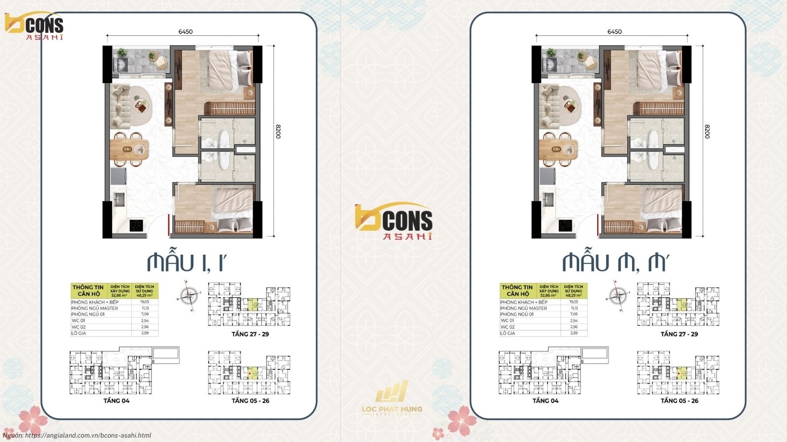 Thiết kế căn hộ dự án Bcons Asahi