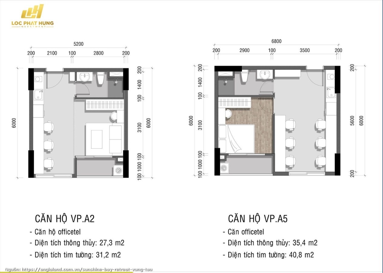Mặt Bằng Căn Hộ Officetel Sunshine Bay Retreat Vp A2 Amp; Vp A5
