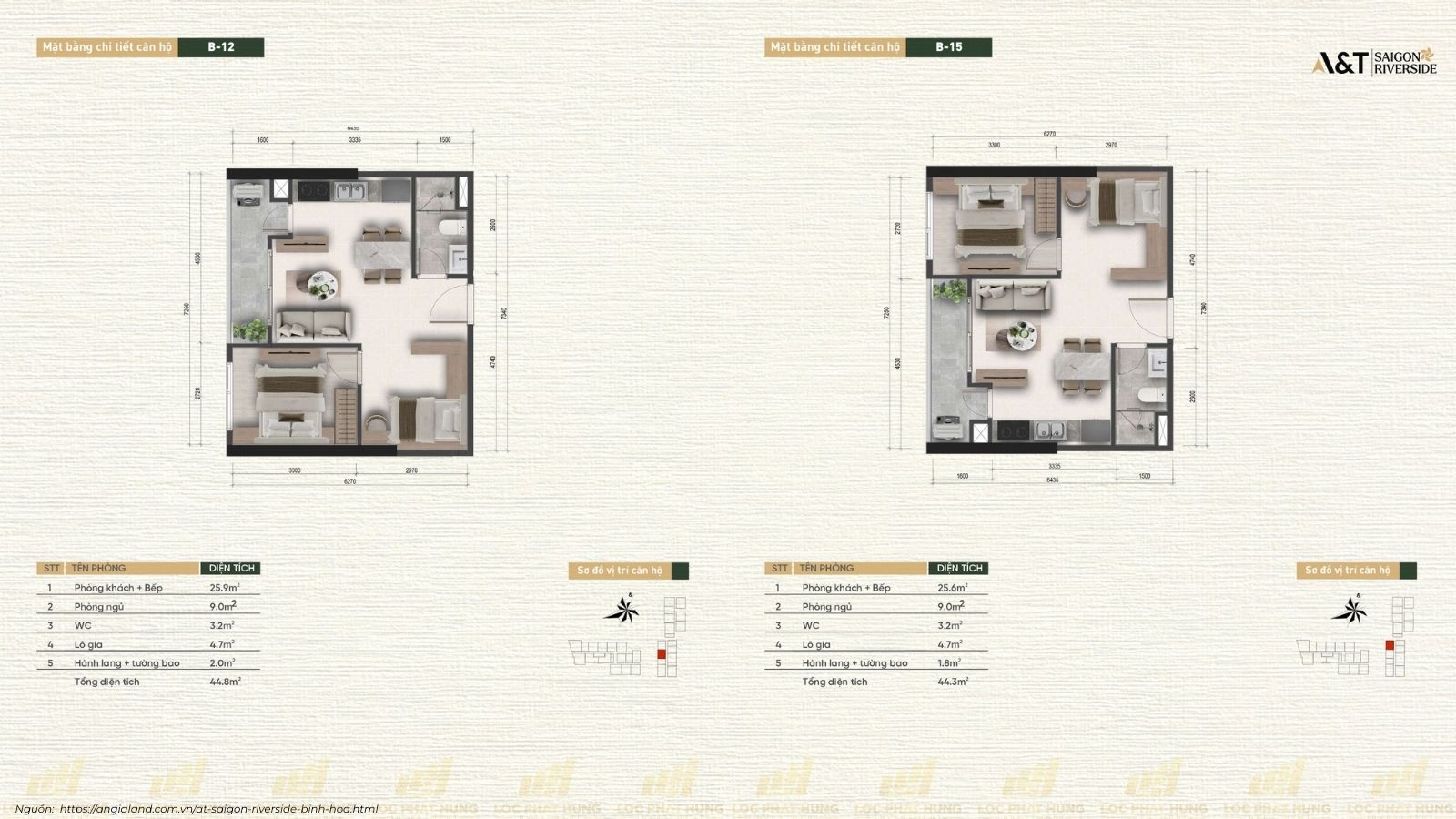 Thiết Kế Căn Hộ Chung Cư A&T Saigon Riverside phường Bình Hòa