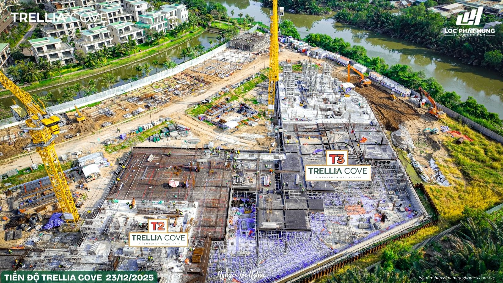 Cập Nhật Tiến Độ Xây Dựng Dự Án Trellia Cove Tháng 12/2025