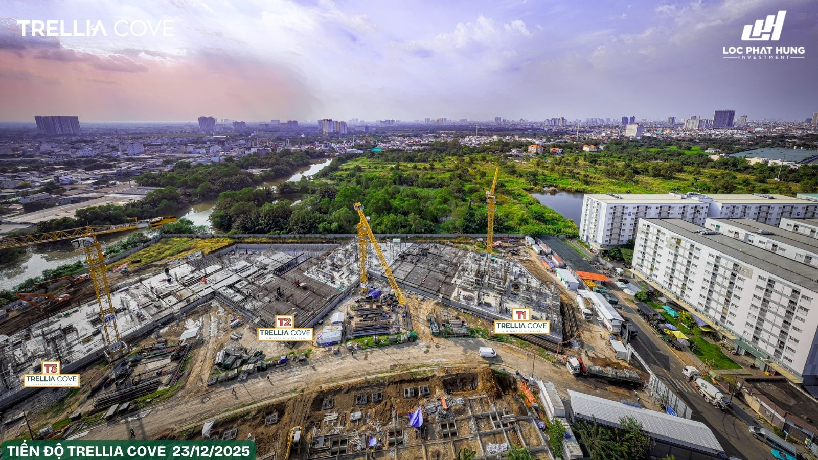 Cập Nhật Tiến Độ Xây Dựng Dự Án Trellia Cove Tháng 12/2025