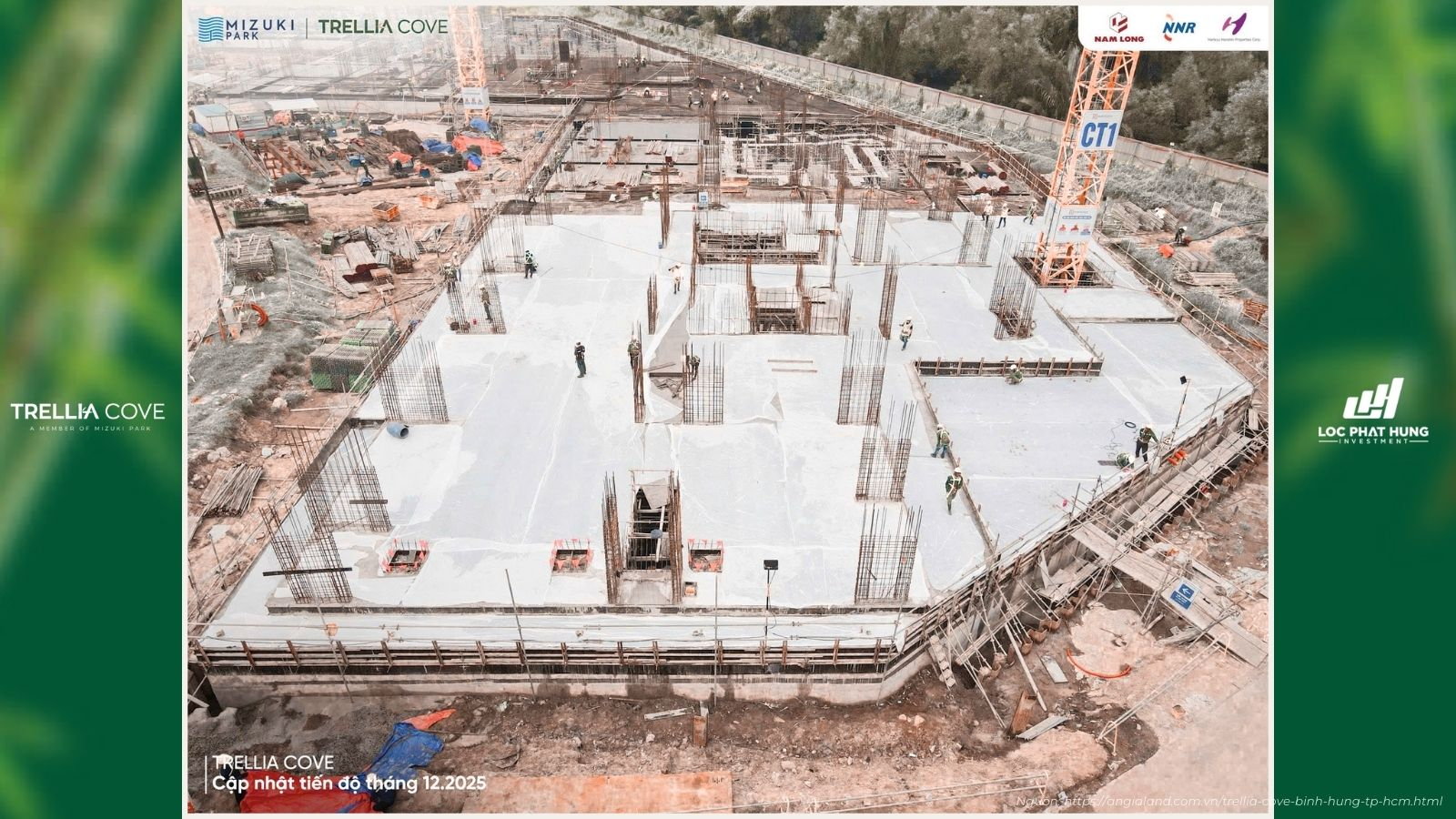 Cập Nhật Tiến Độ Xây Dựng Dự Án Trellia Cove Tháng 12/2025