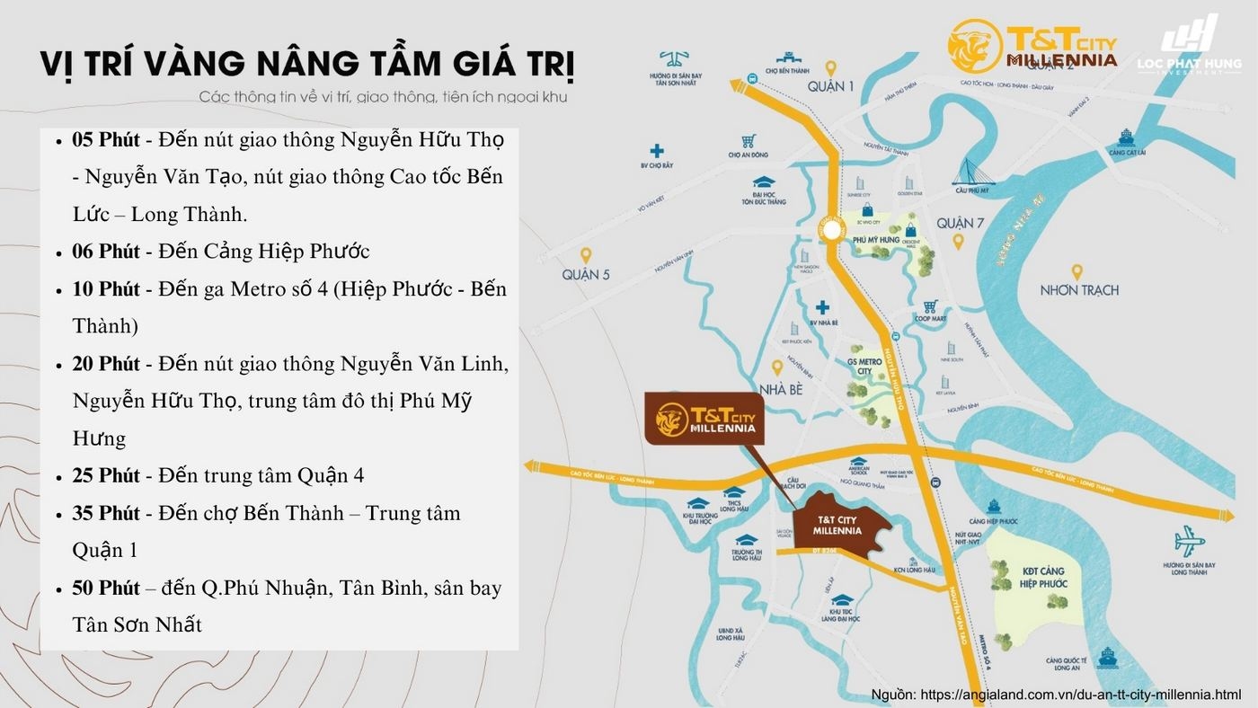 Vị trí T&T City Millennia ở đâu? Phân tích vị trí "vàng" cửa ngõ Nam Sài Gòn