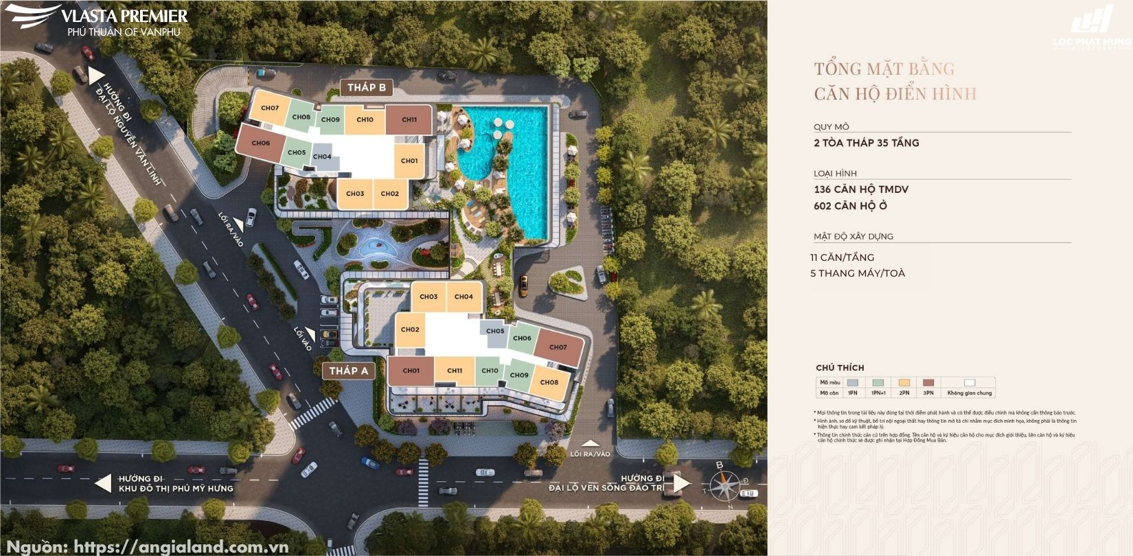 Mặt bằng tổng thể căn hộ điển hình Vlasta Premier
