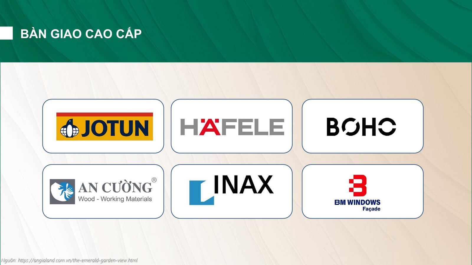 Bàn giao căn hộ The Emerald Garden View với vật liệu cao cấp: Jotun, Häfele, An Cường, INAX, BM Windows