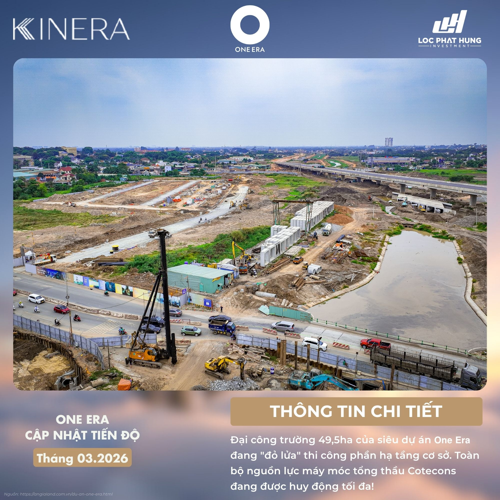 Cập nhật tiến độ thực tế dự án One Era mới nhất tháng 03/2026