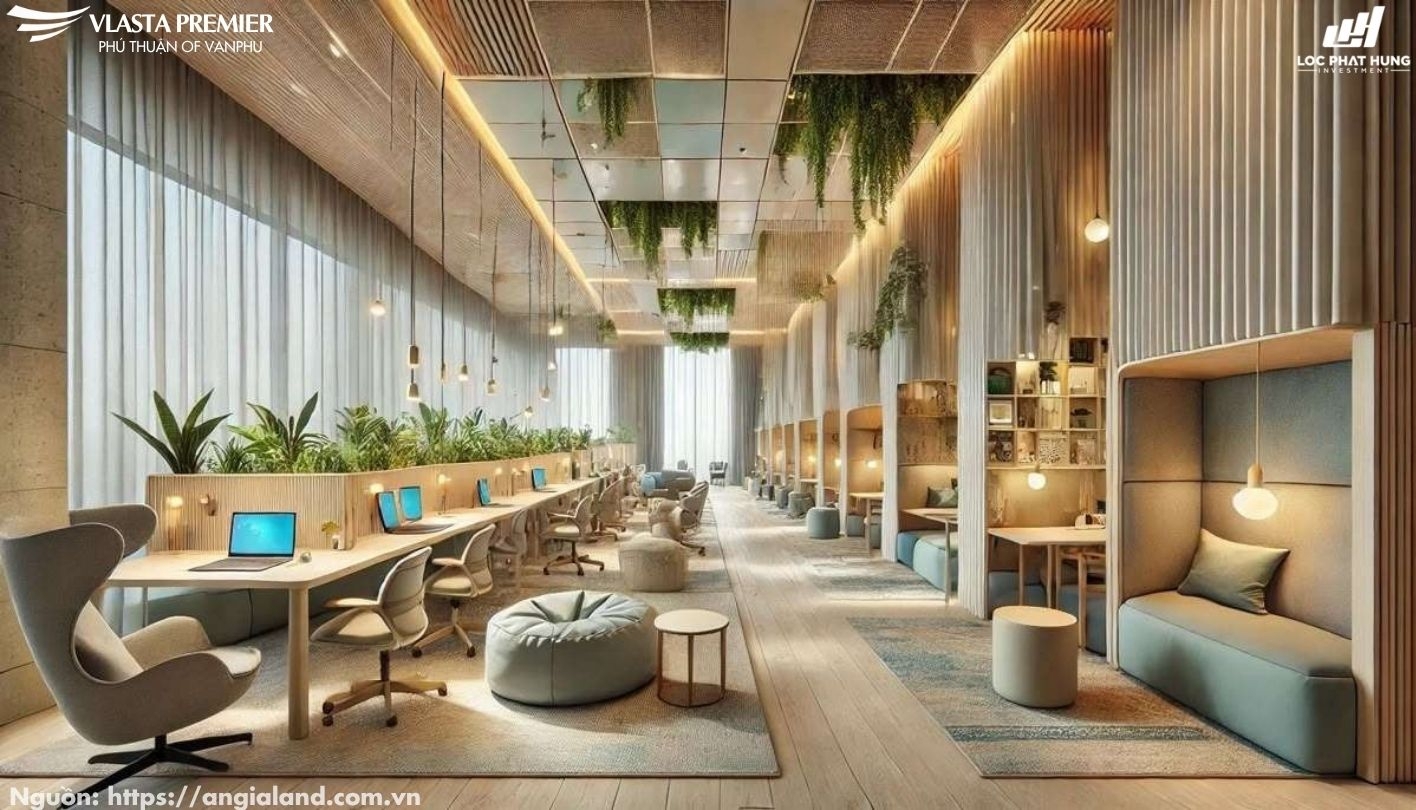 Không gian làm việc chung Co-working Space tầng 5 dự án Vlasta Premier