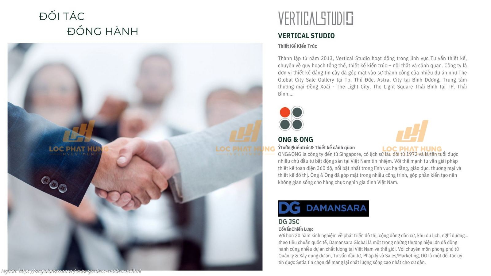 Các đối tác đồng hành uy tín của chủ đầu tư dự án Setia Gardens Residences