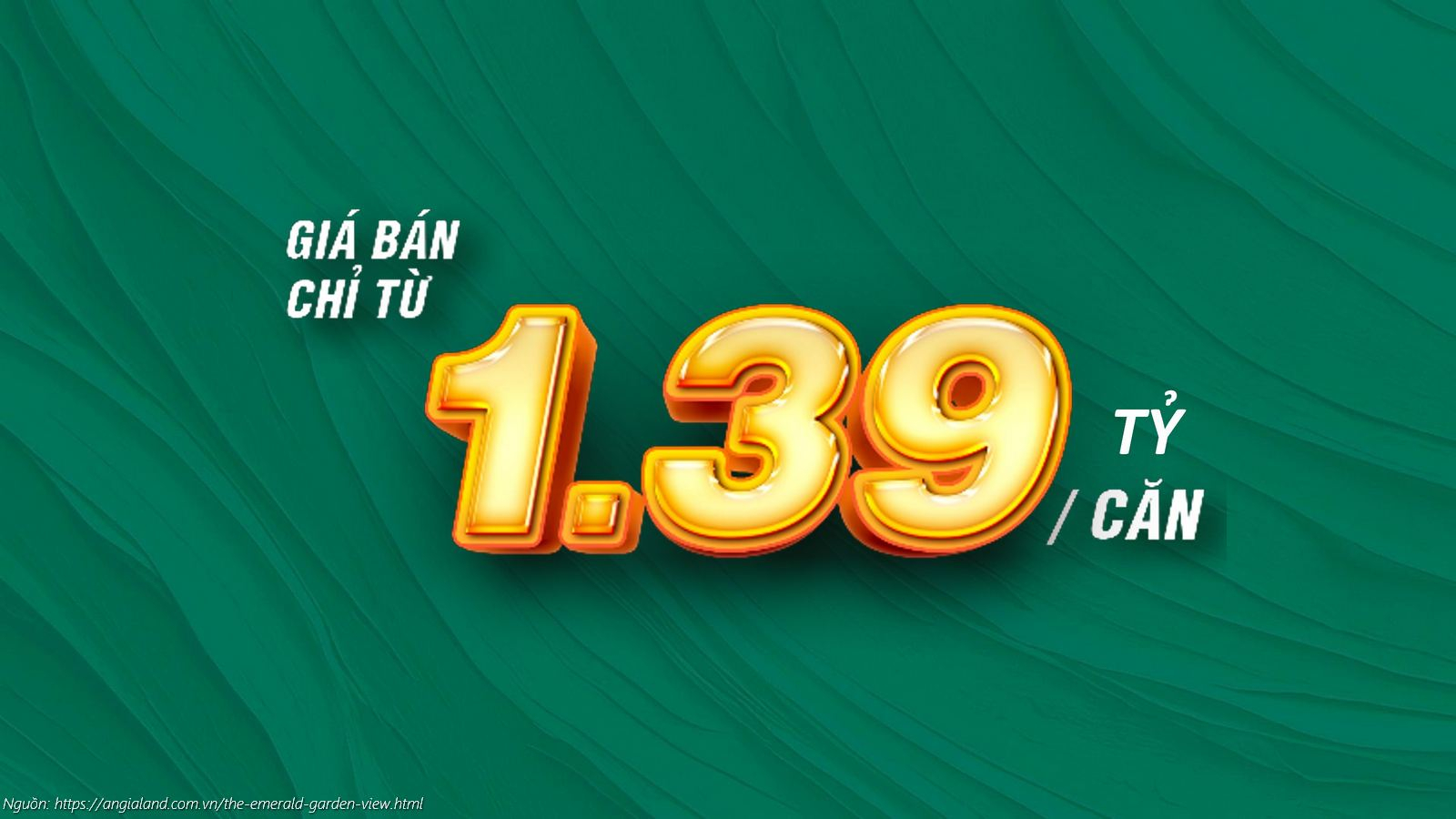 Giá bán căn hộ The Emerald Garden View chỉ từ 1.39 tỷ/căn