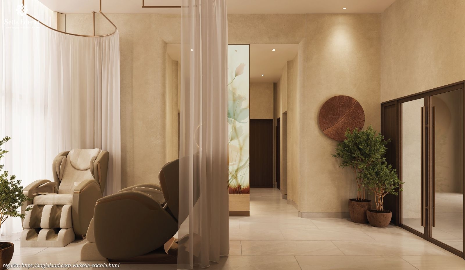 Khu thư giãn / Ghế massage - Tiện ích Spa cao cấp tại dự án Setia Edenia Lái Thiêu