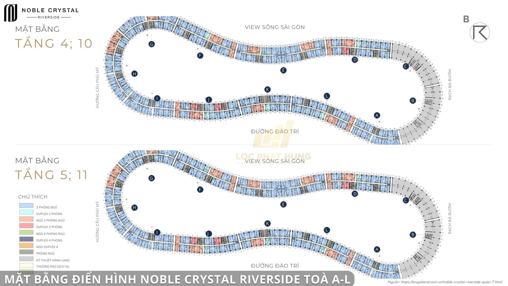 Mặt bằng tầng điển hình dự án Noble Crystal Riverside quận 7