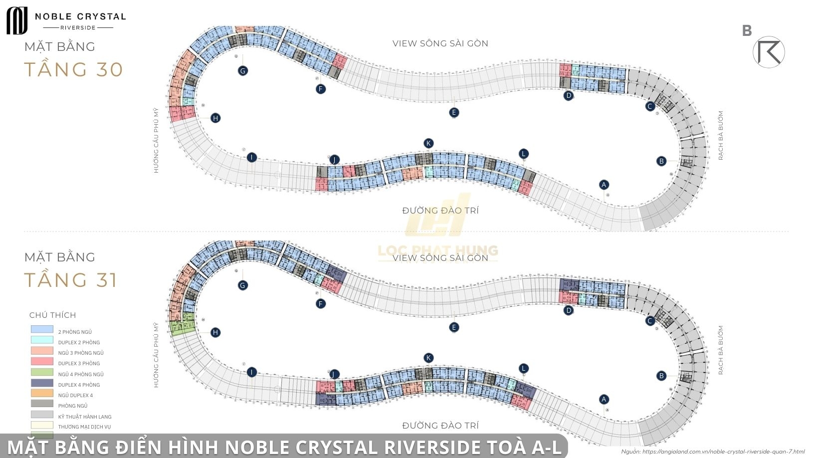Mặt bằng tầng điển hình dự án Noble Crystal Riverside quận 7
